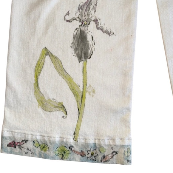 Anthropologie The Swan Gossip Colette Denim Crop Wide-Leg Jeans by Maeve Size 29 - Picture 12 of 12